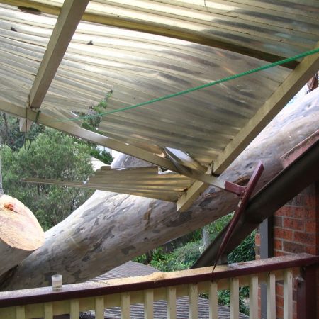 Section through verandah roof