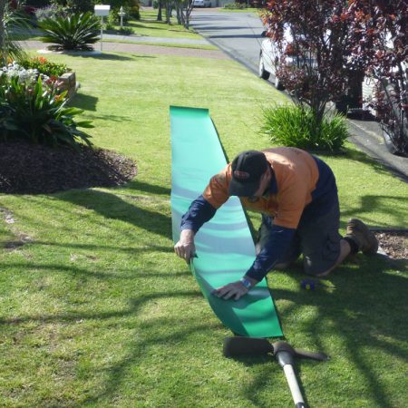 Preparing the root barrier