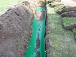 Prior to fill & replacing turf