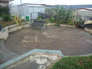 Back yard cleared