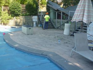 All clear pool side