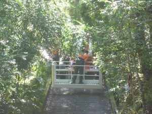 Access via old narrow bridge